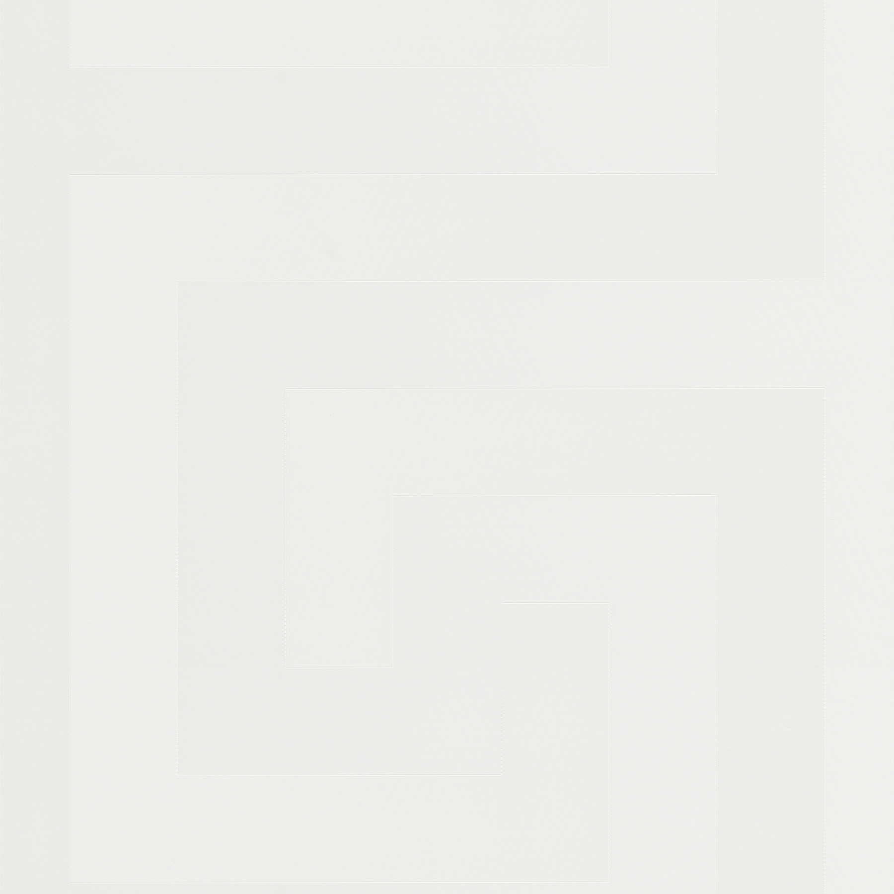        VERSACE Papier peint motifs méandres & brillance métallique - blanc
    