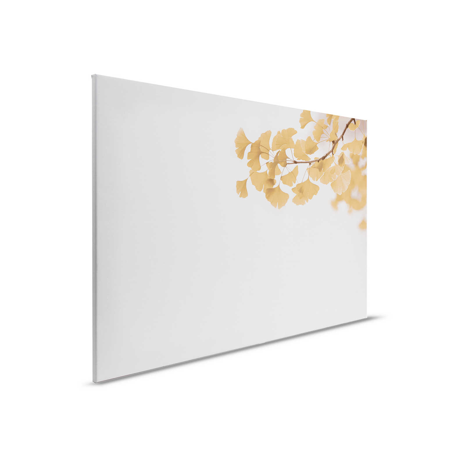         Canvas schilderij met na opname van Ginko tak | geel, wit - 0.90 m x 0.60 m
    