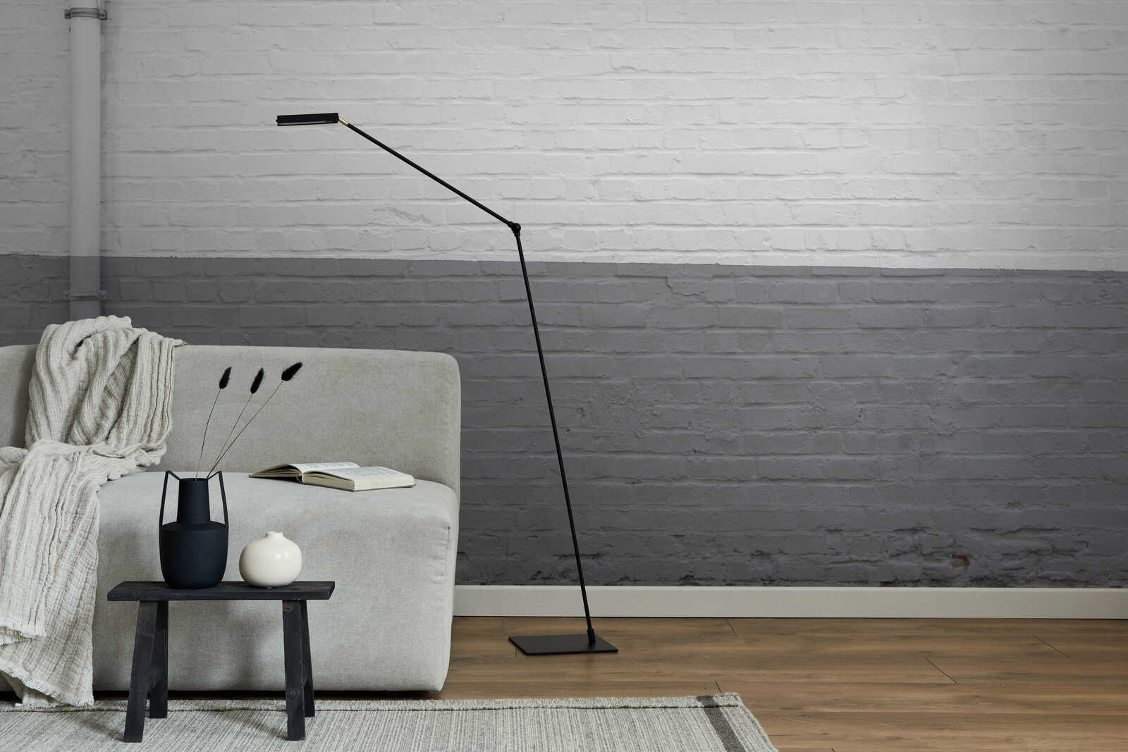 fußbodenlampe, wohnzimmer, sofa, dekor, lampe