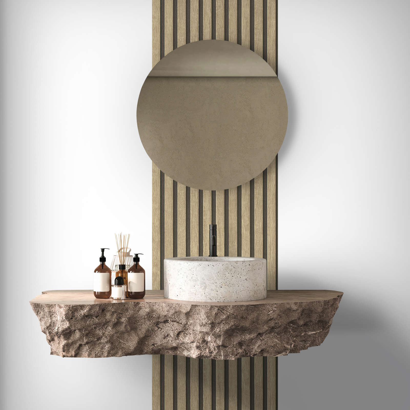             Zelfklevend paneel akoestische panelen optiek voor een karaktervol en exclusief ruimtedesign - beige, bruin, zwart
        