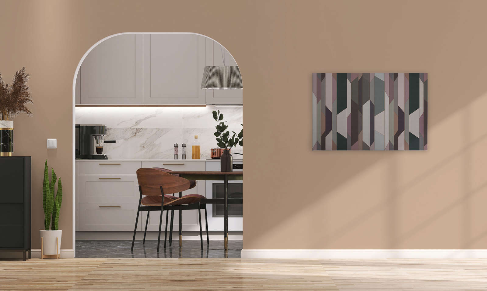             Fold 2 - Leinwandbild mit geometrischem Retro-Muster – 0,90 m x 0,60 m
        