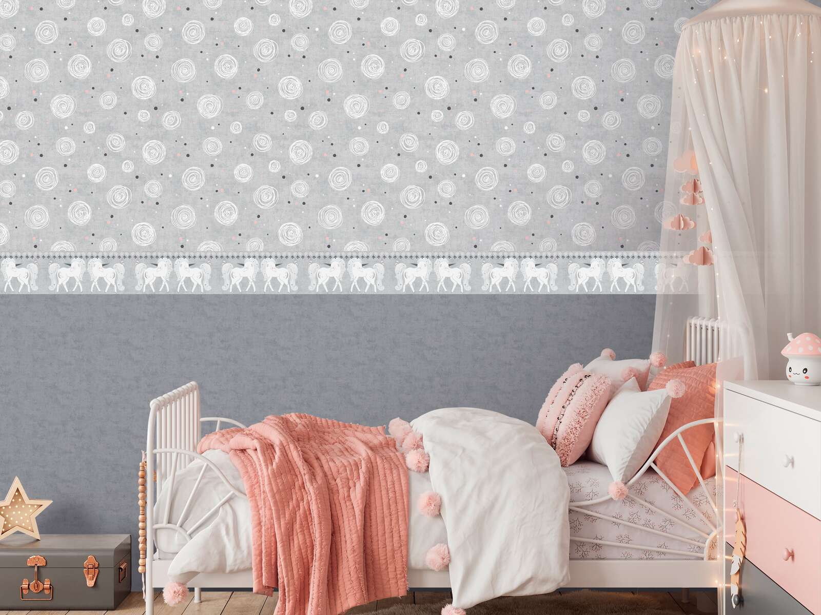             Uni Kinderzimmer Vliestapete - Zeitlos und elegant als ideale Ergänzung zu unseren Motivtapeten – Grau
        