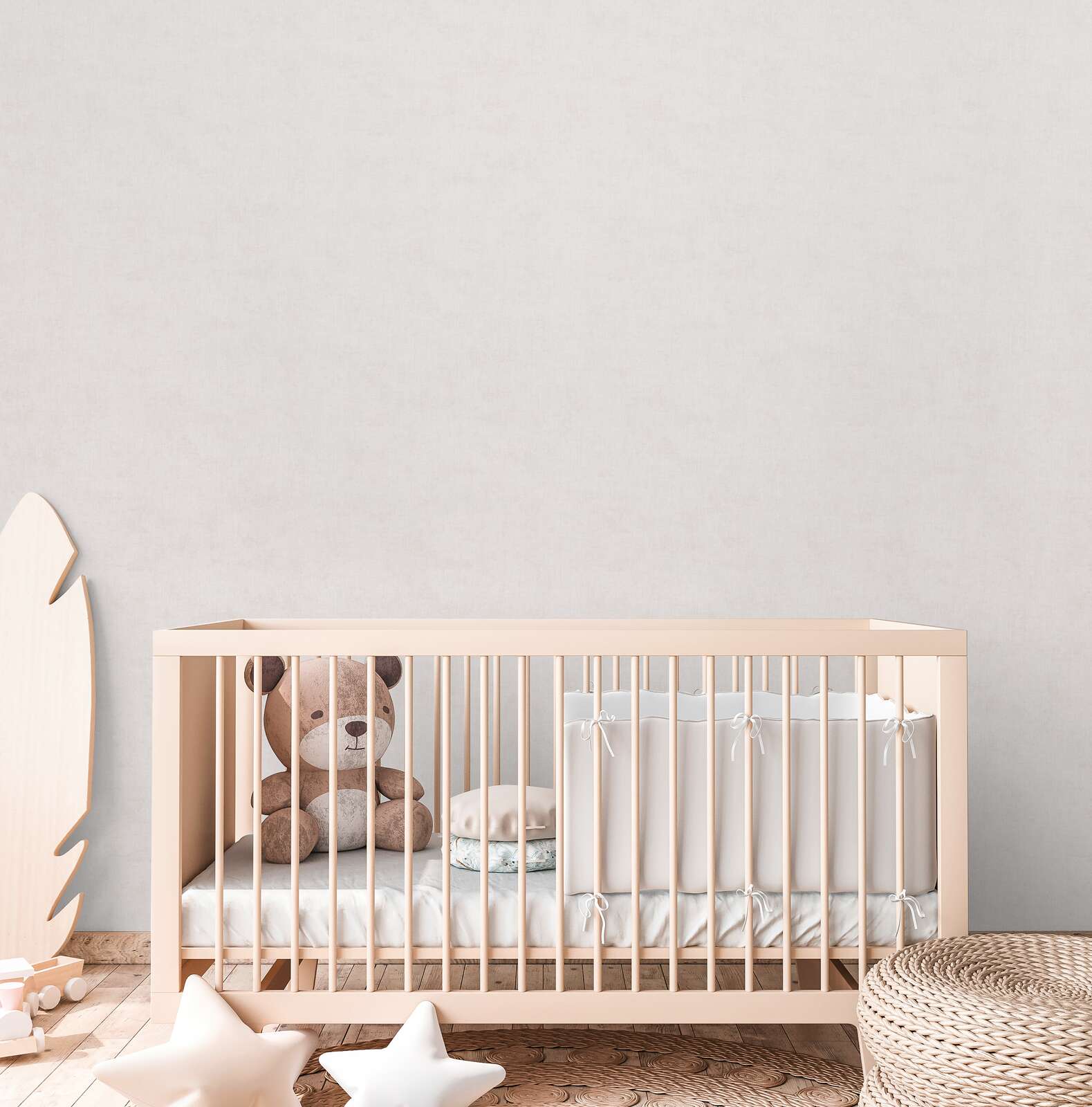             Uni Kinderzimmer Vliestapete - Sanft und schlicht als ideale Ergänzung zu unseren Motivtapeten – Beige
        