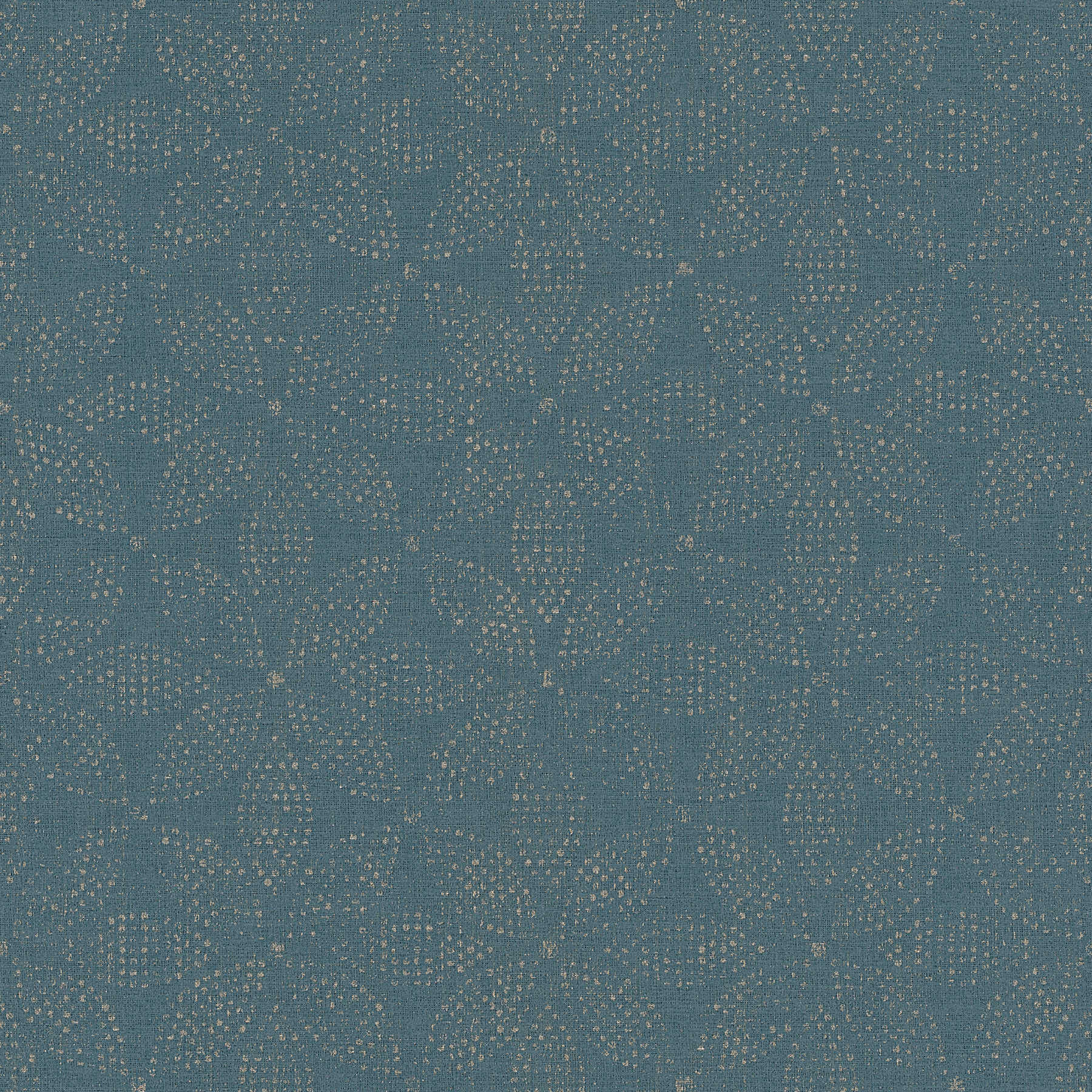         Papier peint à motifs African Style graphique à pois - bleu, or
    