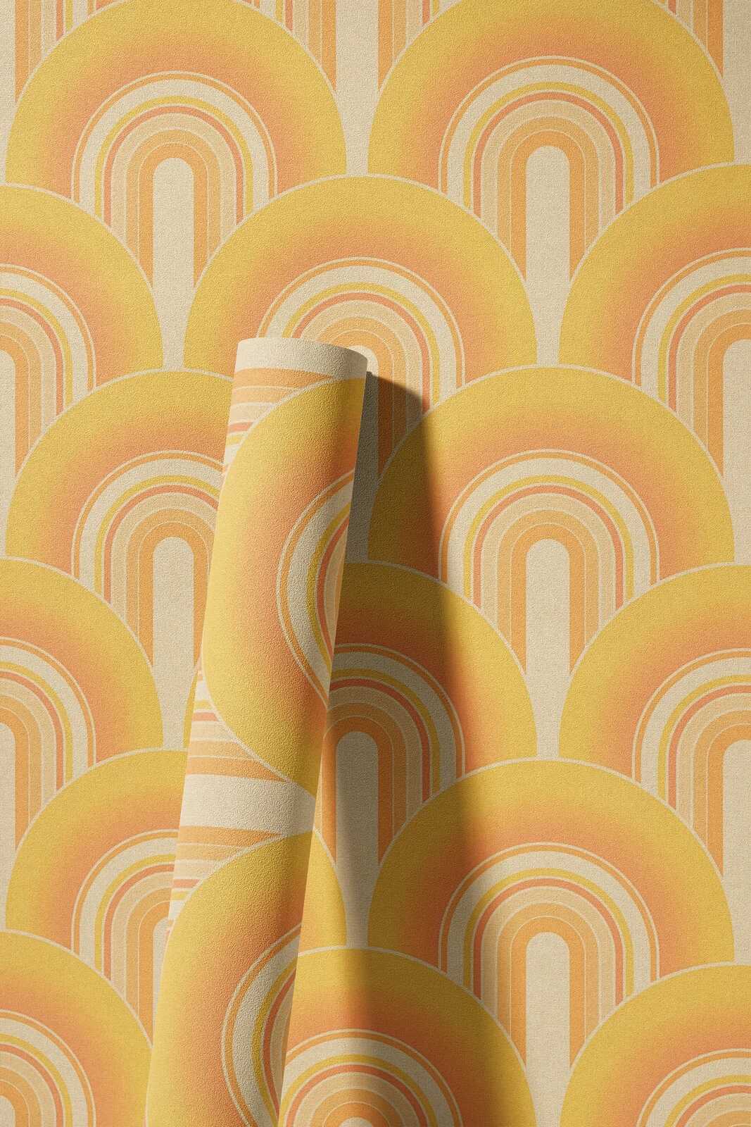             70s wallpaper with graphic retro design - yellow, orange
        