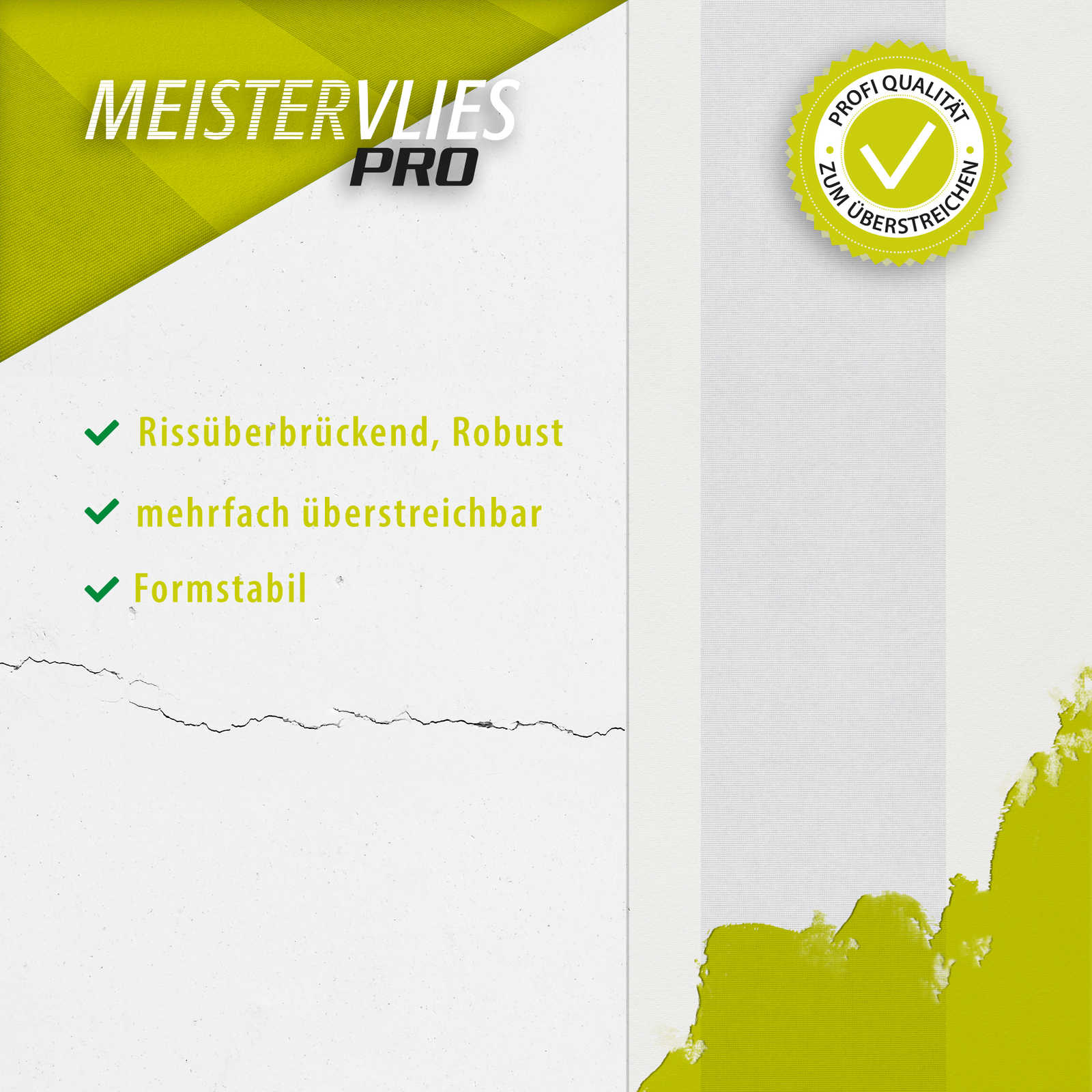             Überstreichbare Streifentapete mit 3D-Optik – Weiß
        