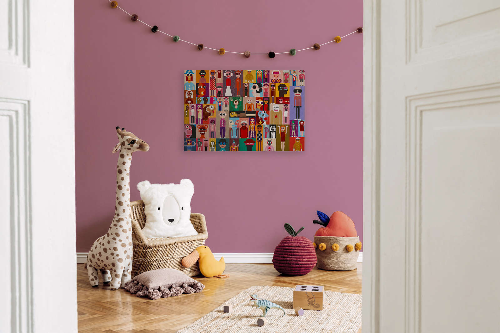             Come as You Are 2 - Mosaik als beeindruckendes Leinwandbild- Beton Optik – 0,90 m x 0,60 m
        