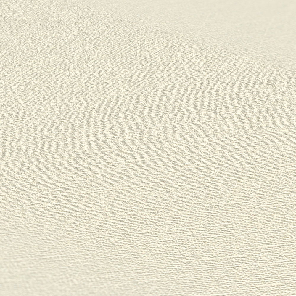             PVC-freie Uni-Vliestapete mit feiner Struktur – Weiß
        