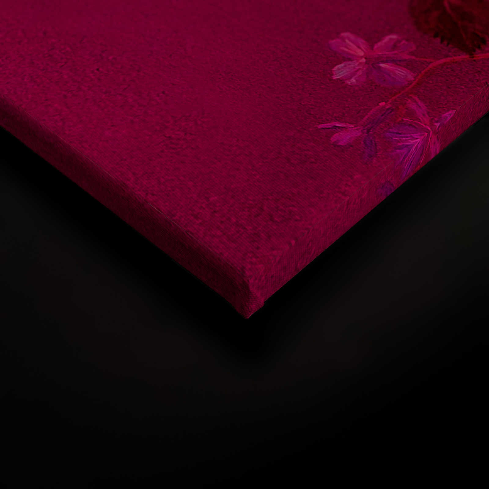             Neon Leinwandbild mit Blumen Stillleben | Bouquet Vibran 2 – 0,90 m x 0,60 m
        