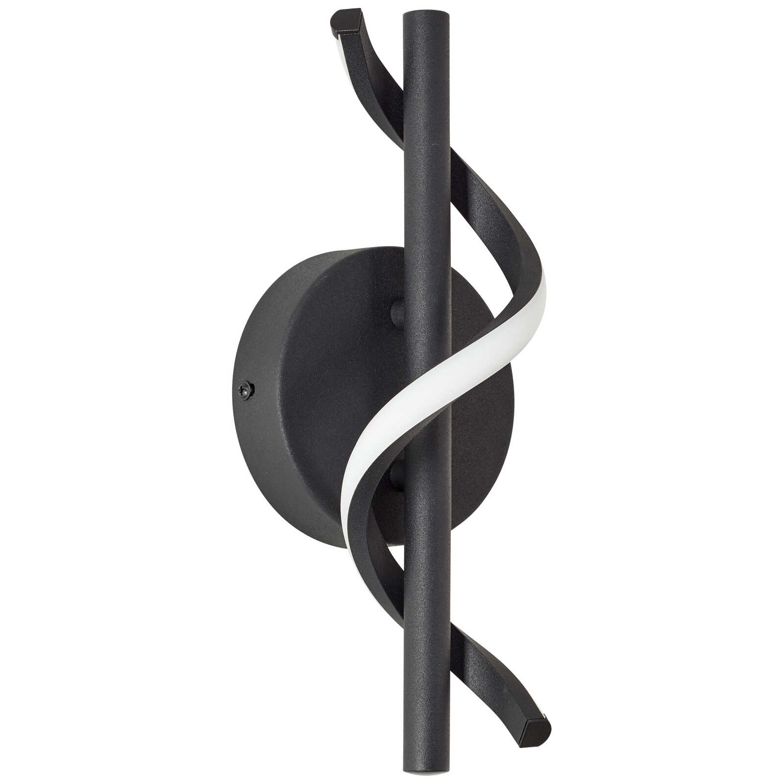 Moderne LED-Wandleuchte mit geschwungenem Design - Stilvolle Akzente für Wohnräume 12cm Breite x 30cm Höhe – Schwarz
