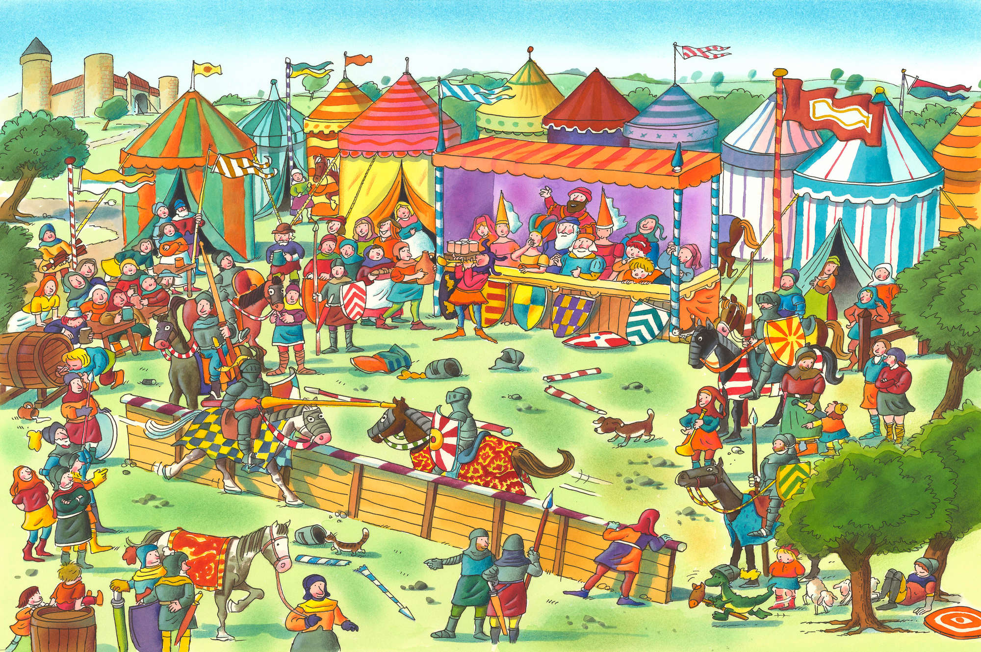 Zirkus, Zelte, Musik, Ritter, Pferde
