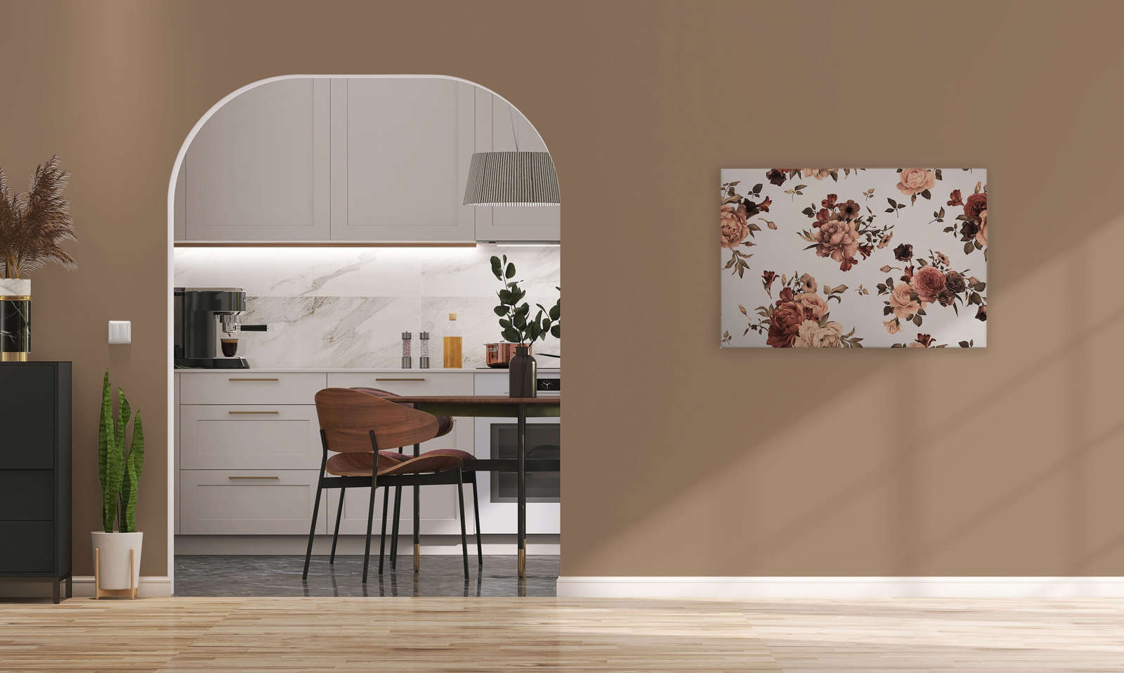             Blumen Leinwand romantisches Design – 0,90 m x 0,60 m
        