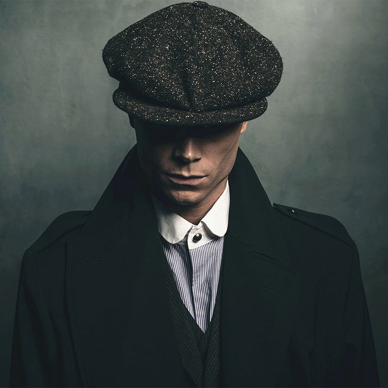 Photographie, Portrait, Mantel, Hut, Mütze