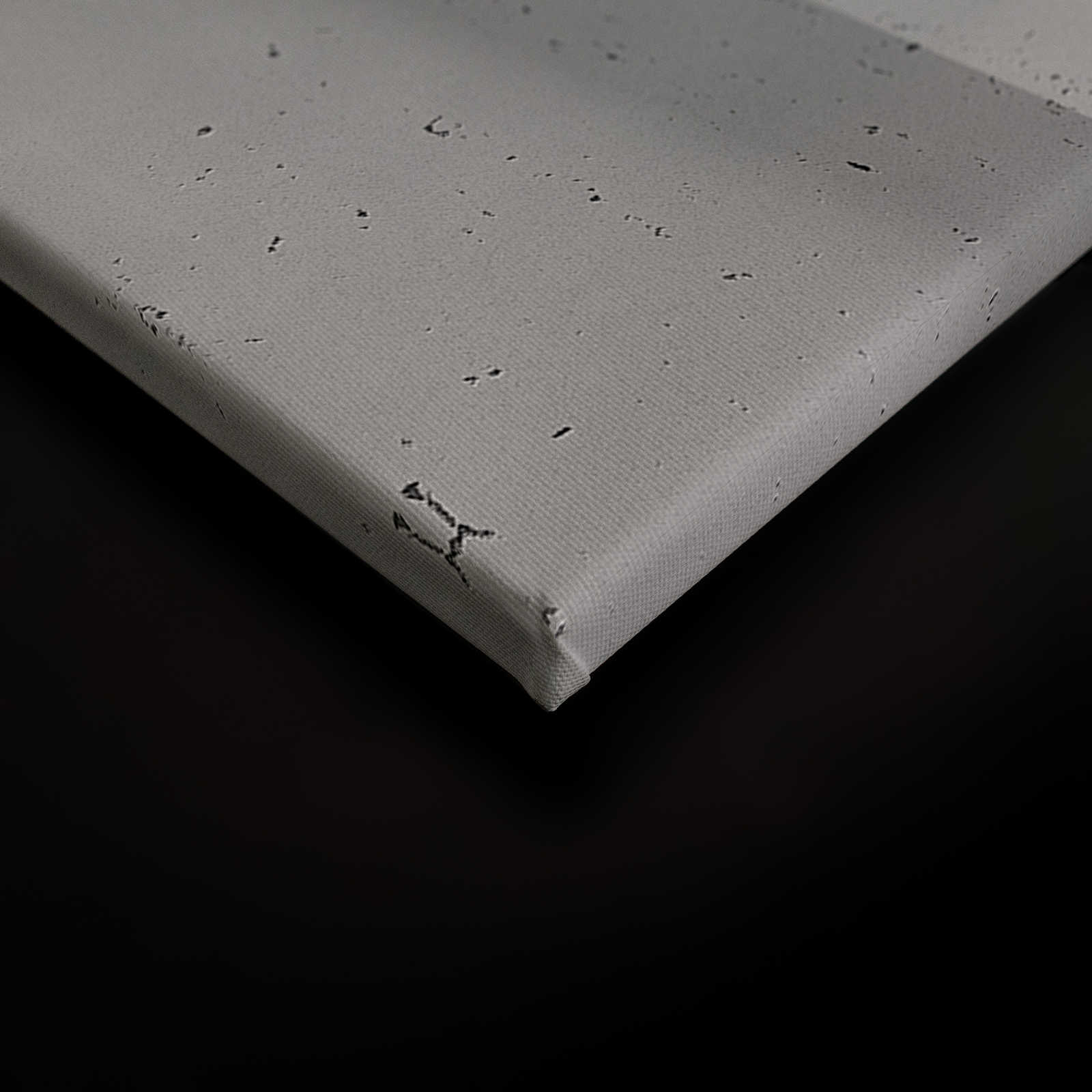Leinwandbild 3D Tunnel aus Beton mit Bögen | grau, schwarz – 0,90 m x 0,60 m