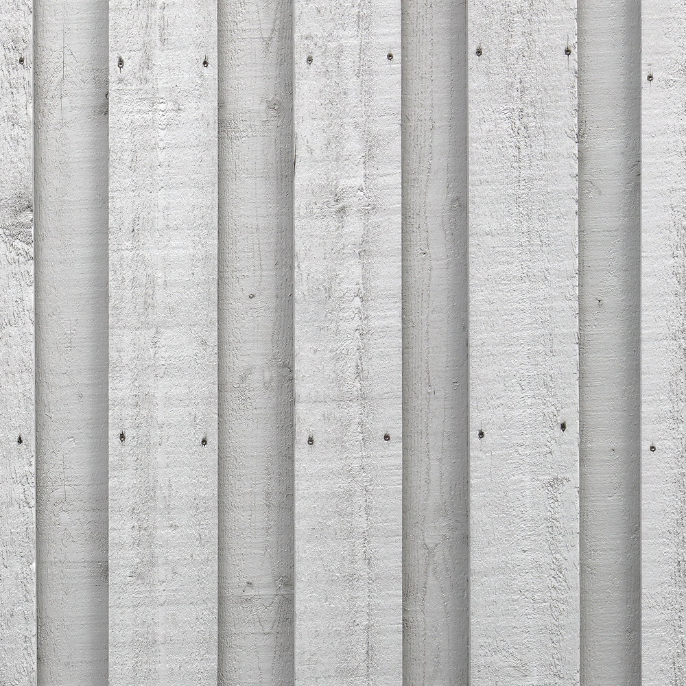             Holzstruktur Vliestapete in 3D Fotooptik – Wanddesign im Waldhaus Look – Grau, Weiß
        