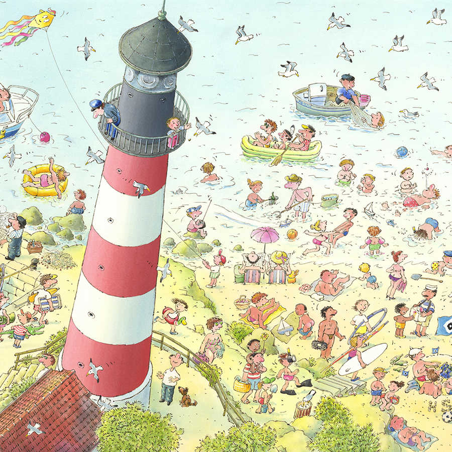 Leuchtturm, Strand, Menschen am Strand, Sandstrand, Boote/Bootsfahrer