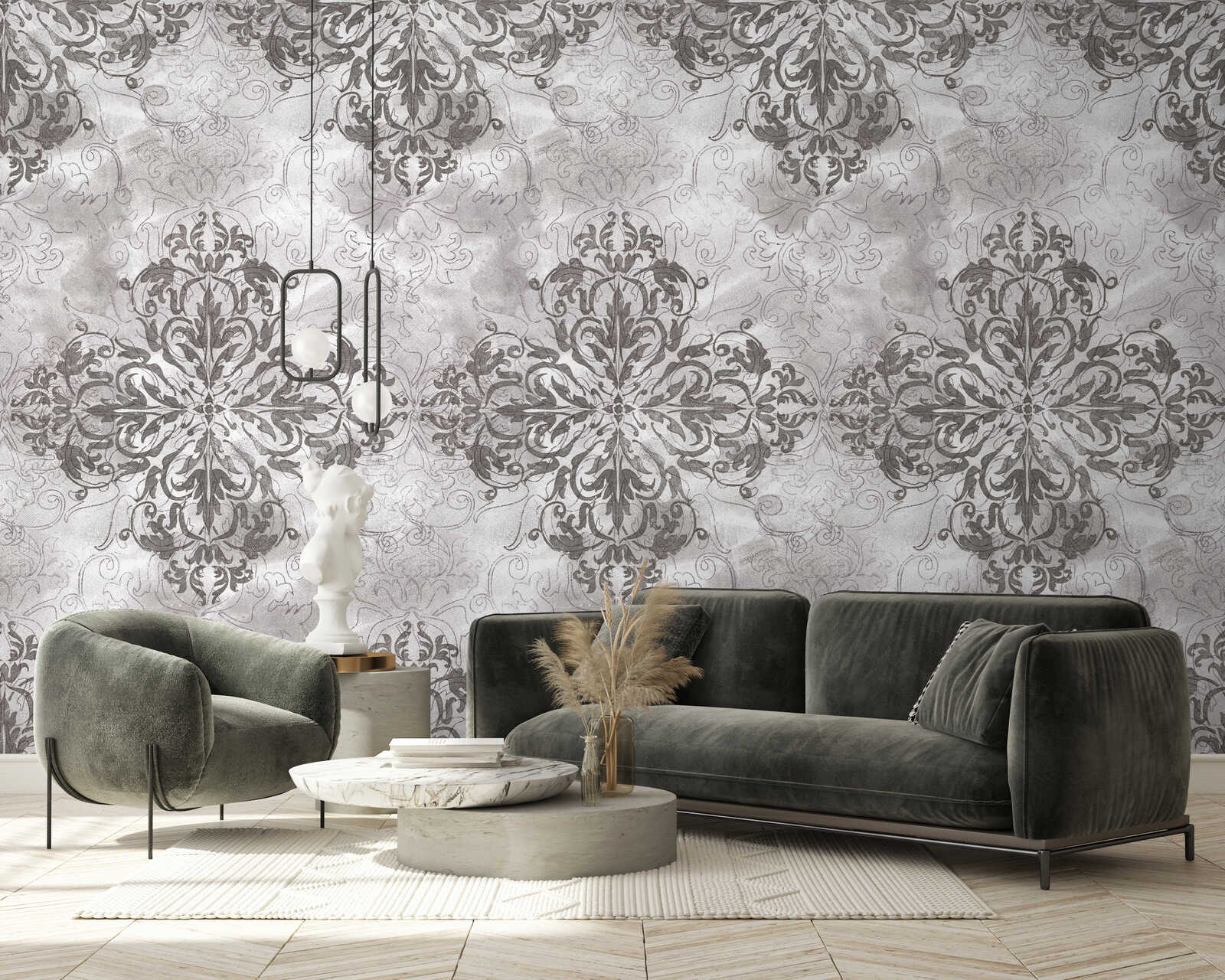 Wandtapete, Garderobe, Wohnzimmer, Sessel, Sofa