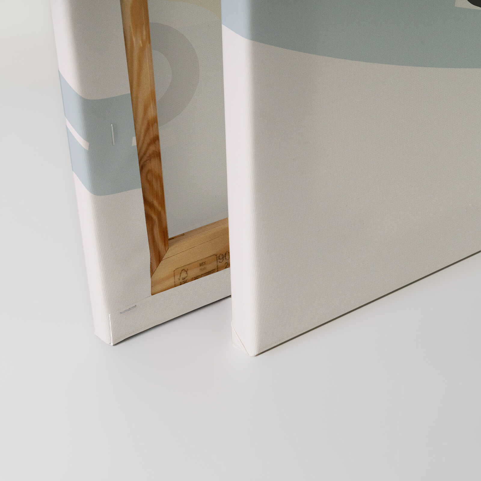             Fröhliches gelbes Auto - Leinwandbild für Kinderzimmer – 30 x 45 cm - Weiss, Gelb
        