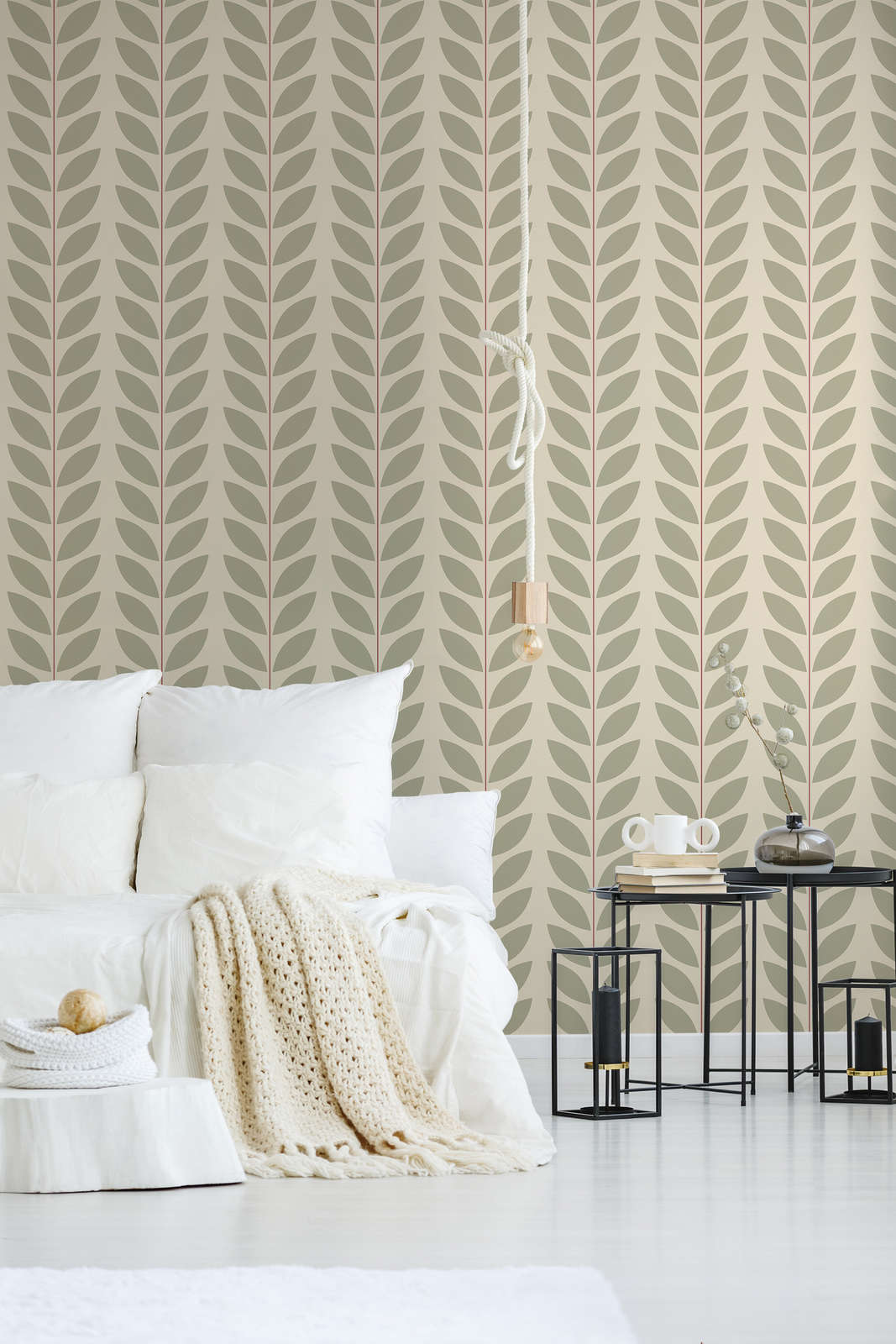 Leinwandwand?, Wohnzimmer, Bett, Beleuchtung, Tapete?, Muster