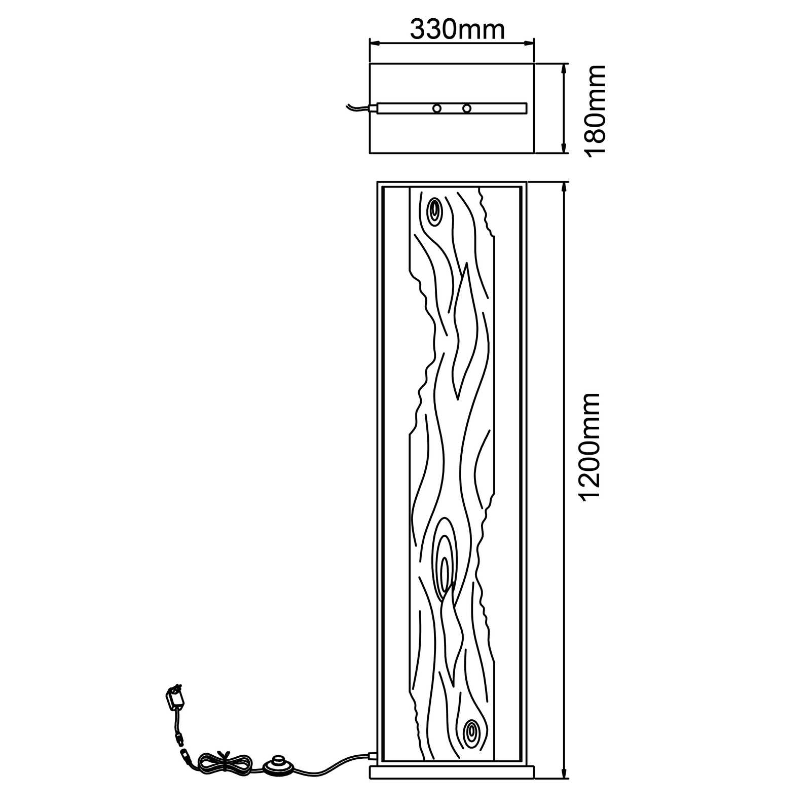 Stehleuchte aus Holz - Elea 7 – Braun