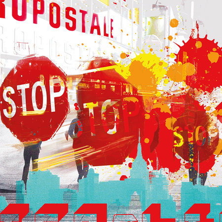 stoppschild, rot, städtisch, busstop, silhouette