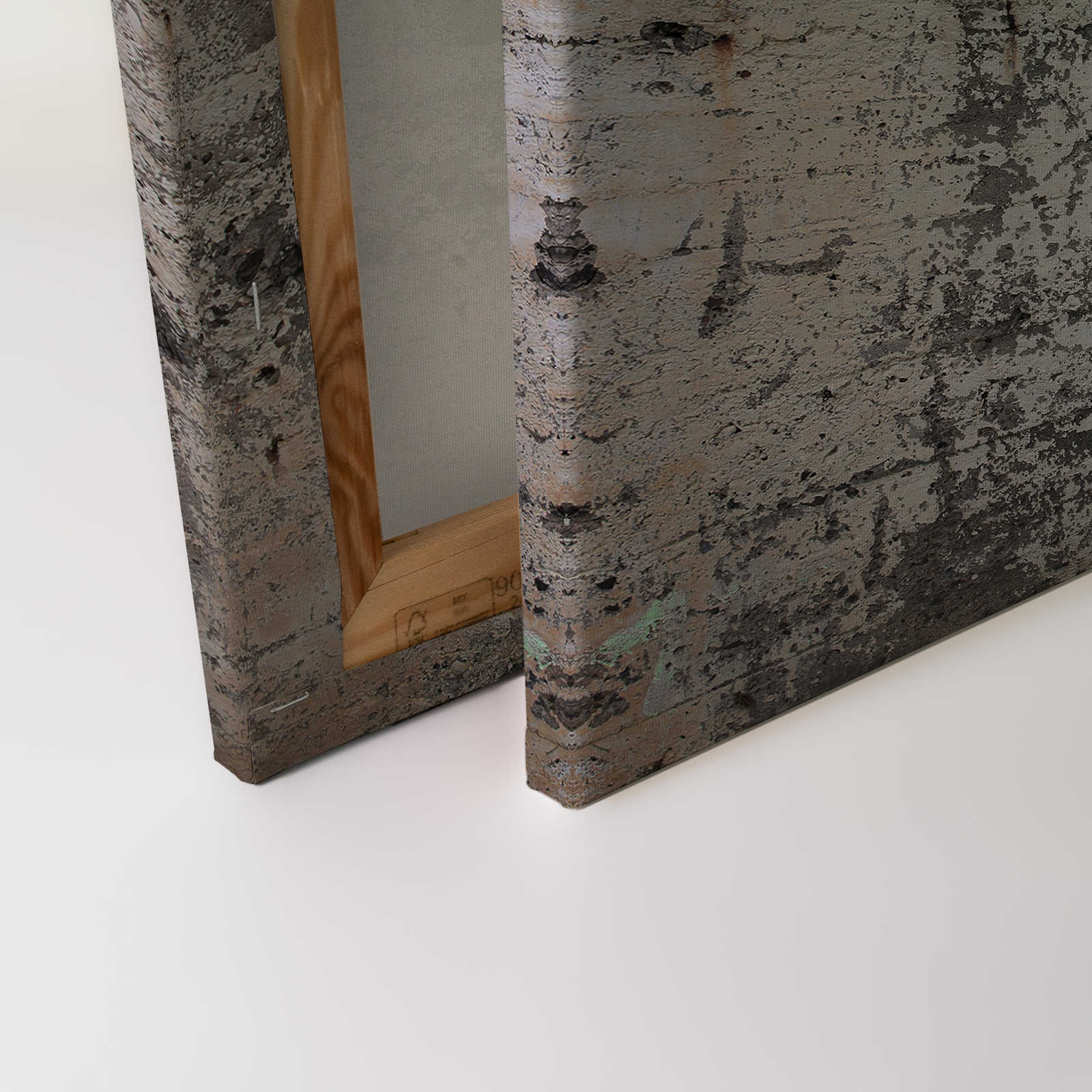 Leinwandbild Industrial Look Beton mit Used Optik – 0,90 m x 0,60 m