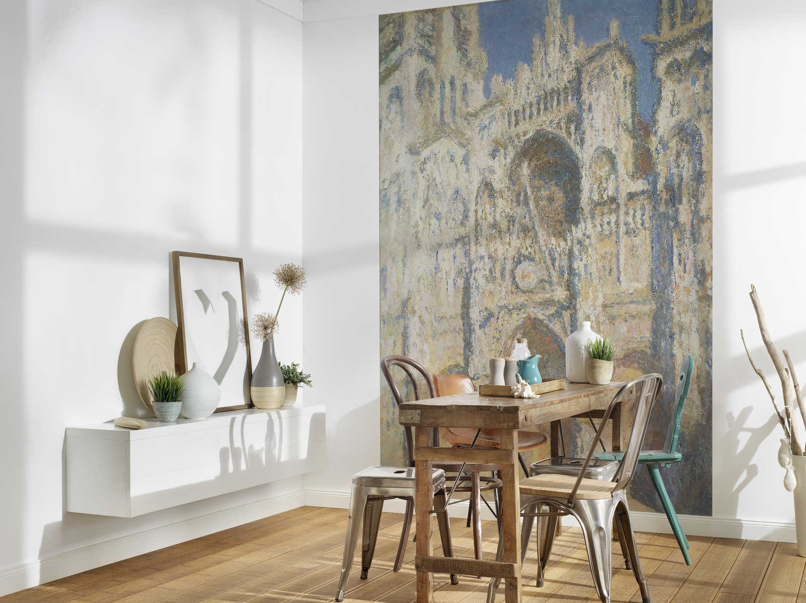             Fototapete 'Die Kathedrale von Rouen in vollem Sonnenlicht: Harmonie in Blau und Gold' von Claude Monet
        