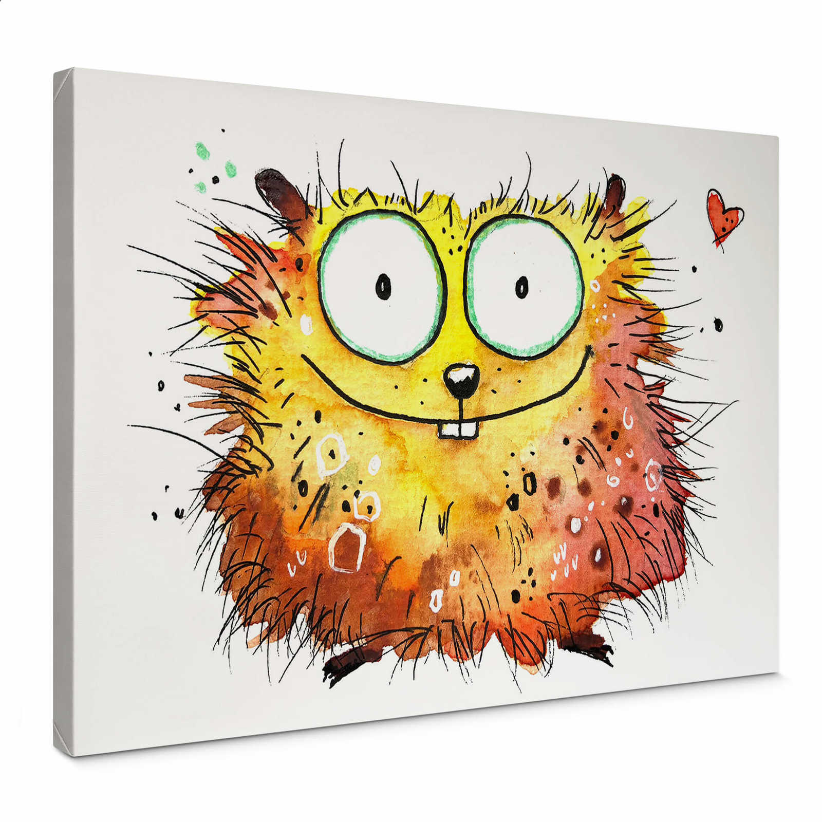         Canvas schilderij Comic Hamster voor kinderen, door Hagenmeyer - 0,70 m x 0,50 m
    