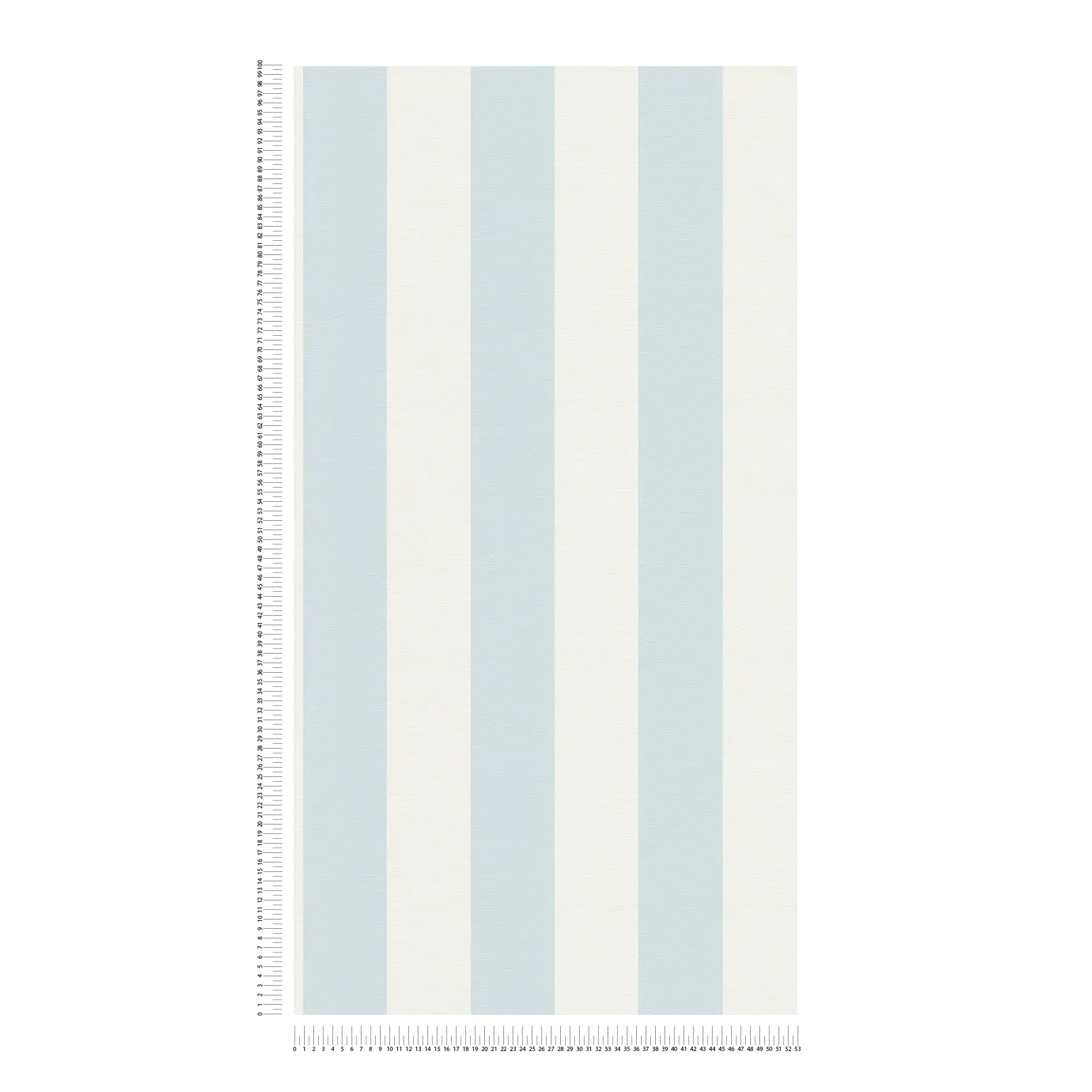             Blockstreifen-Tapete mit Textil-Look für junges Design – Blau, Weiß
        