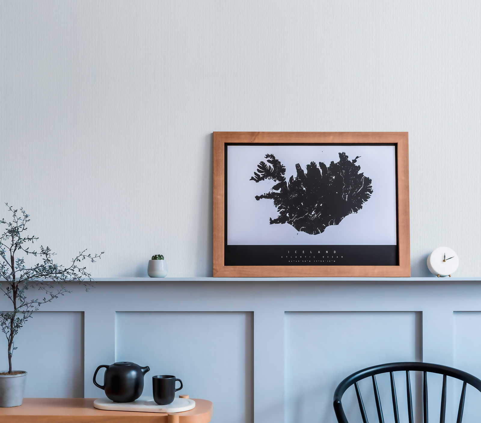             Einfarbige Tapete Hellgrau mit meliertem Textileffekt von MICHALSKY
        