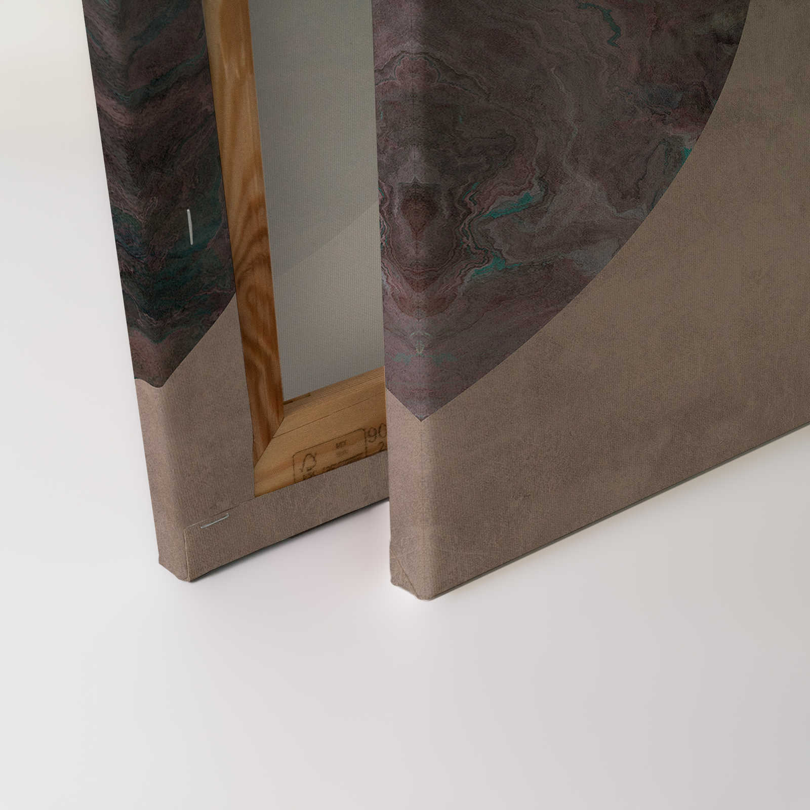             Jupiter 1 - Leinwandbild marmorierter Stein Kreis Motiv – 0,90 m x 0,60 m
        