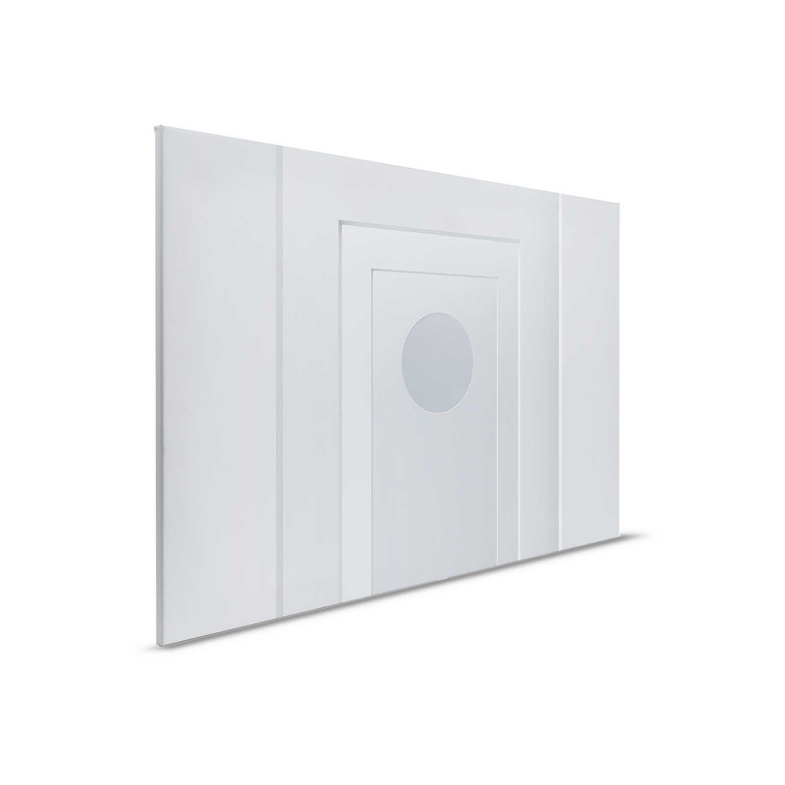         Behind the Wall 1 - 3D Leinwandbild Stahlgrau mit minimalistischem Design – 0,90 m x 0,60 m
    