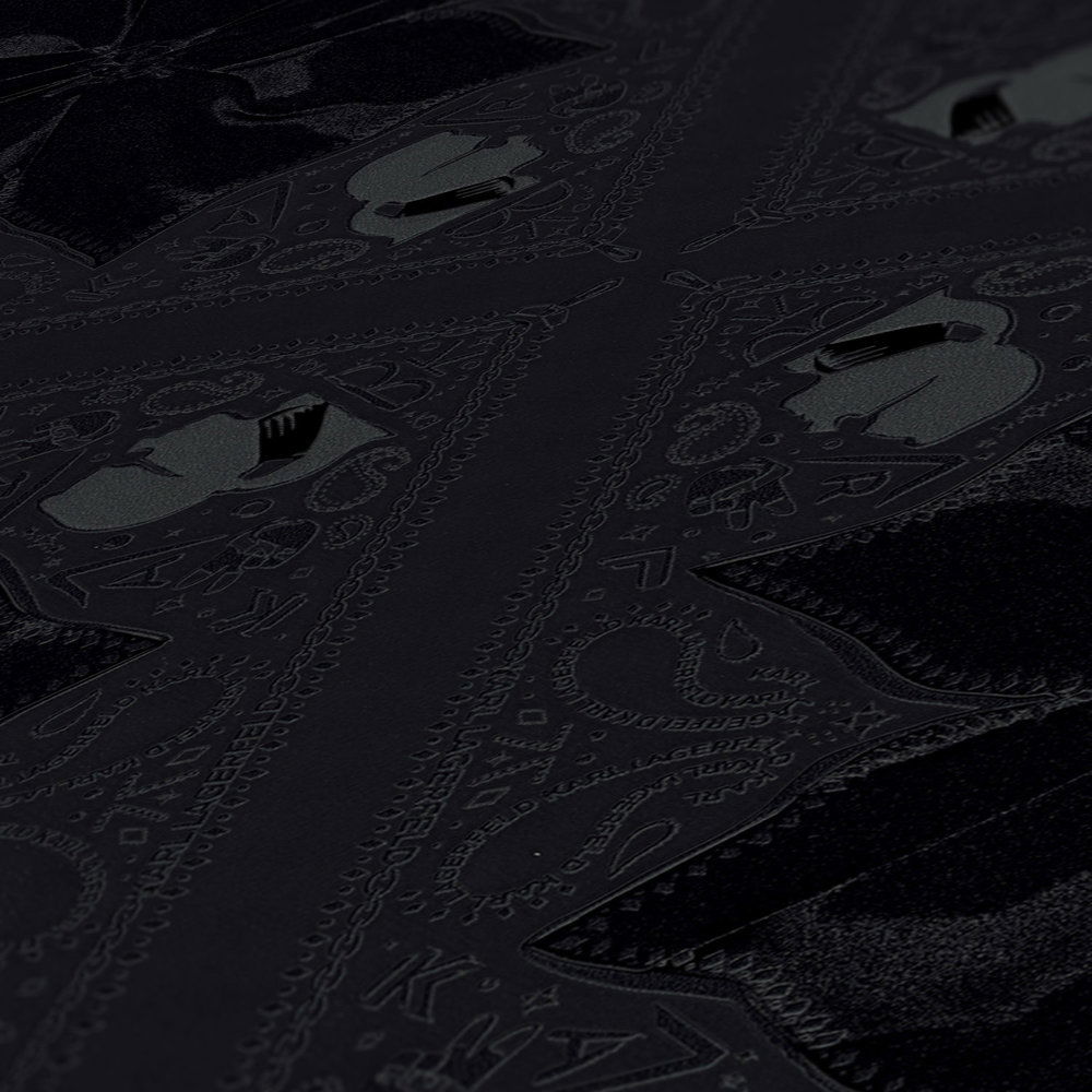             Wallpaper Karl LAGERFELD tie pattern - Black
        
