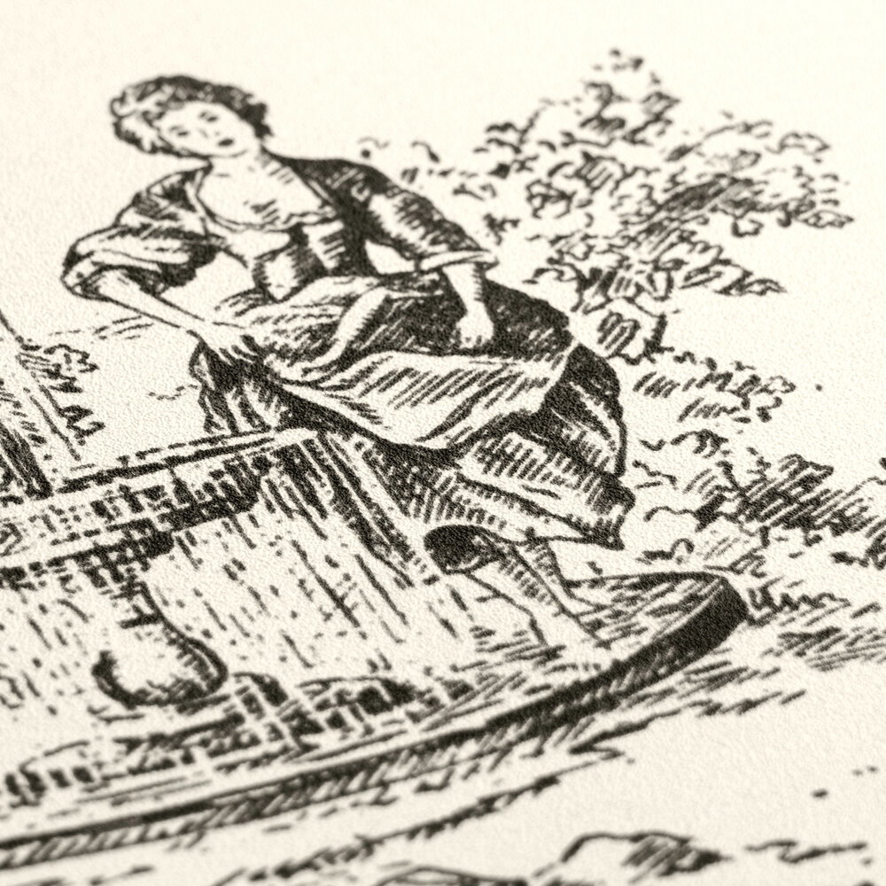 coach, hiker, sketch, boat, landscape