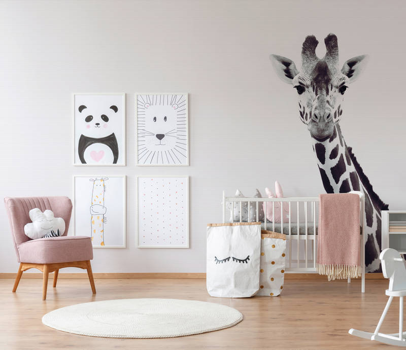 Kinderzimmer, Wohnzimmerdeko, Giraffenwand, Panda-Aquarell, Aufbewahrungstasche