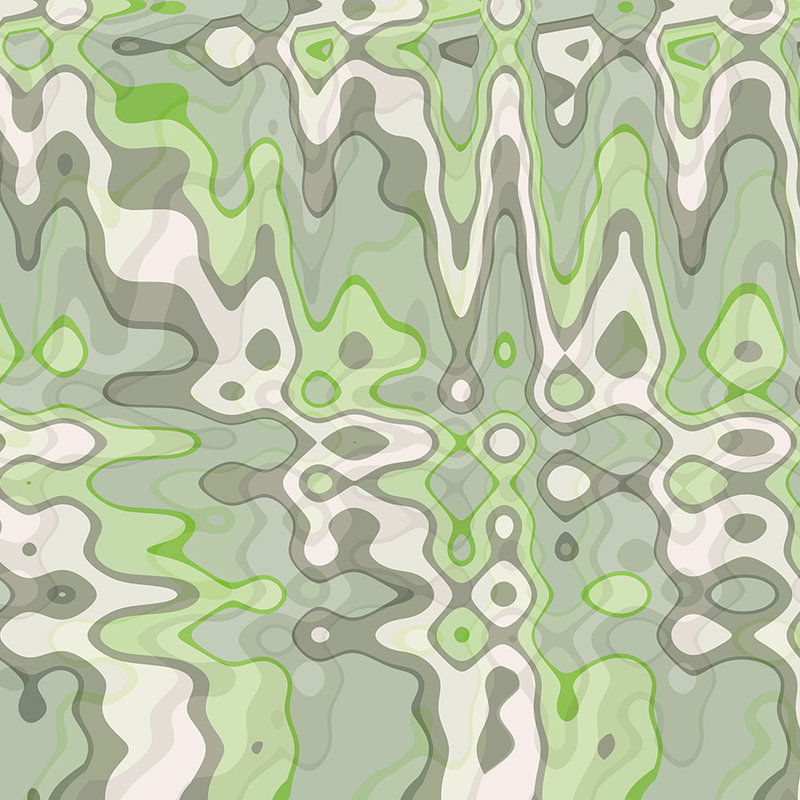         Fototapete Retro-Vibes & abstraktes Design – Grün, Weiß, Grau
    