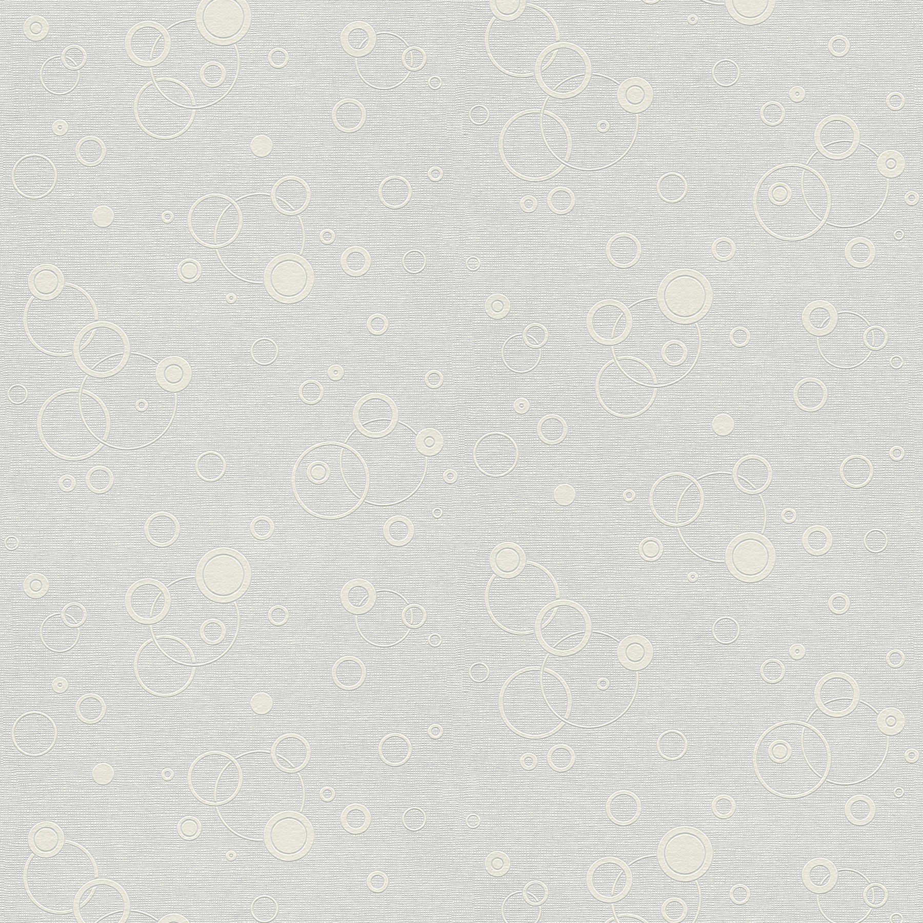         Verfbaar vliesbehang met stip & cirkel patroon dubbel breed - Wit
    