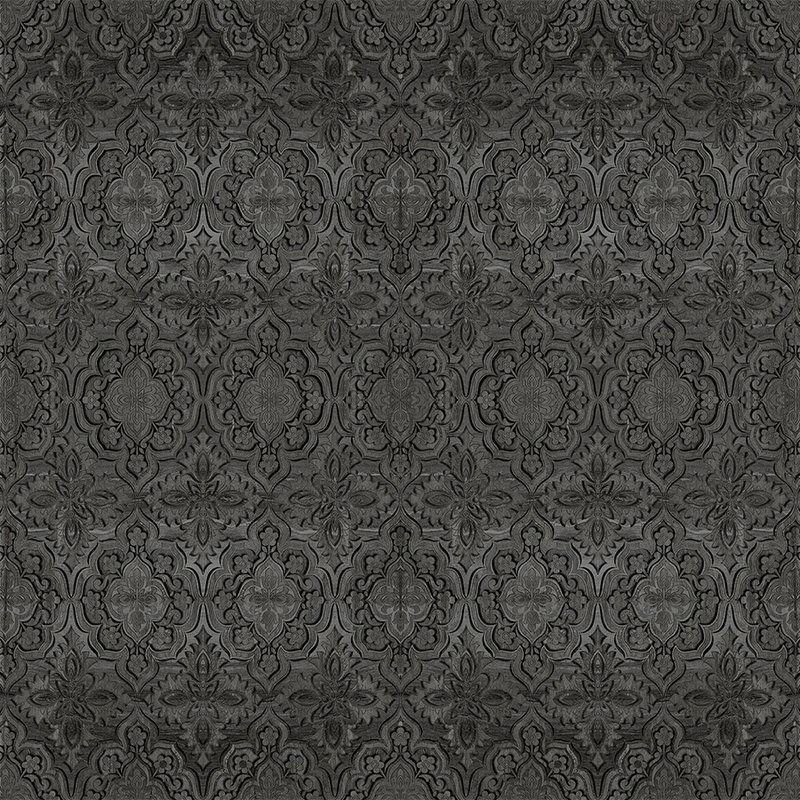         Ornamenten houtlook muurschildering - Grijs
    