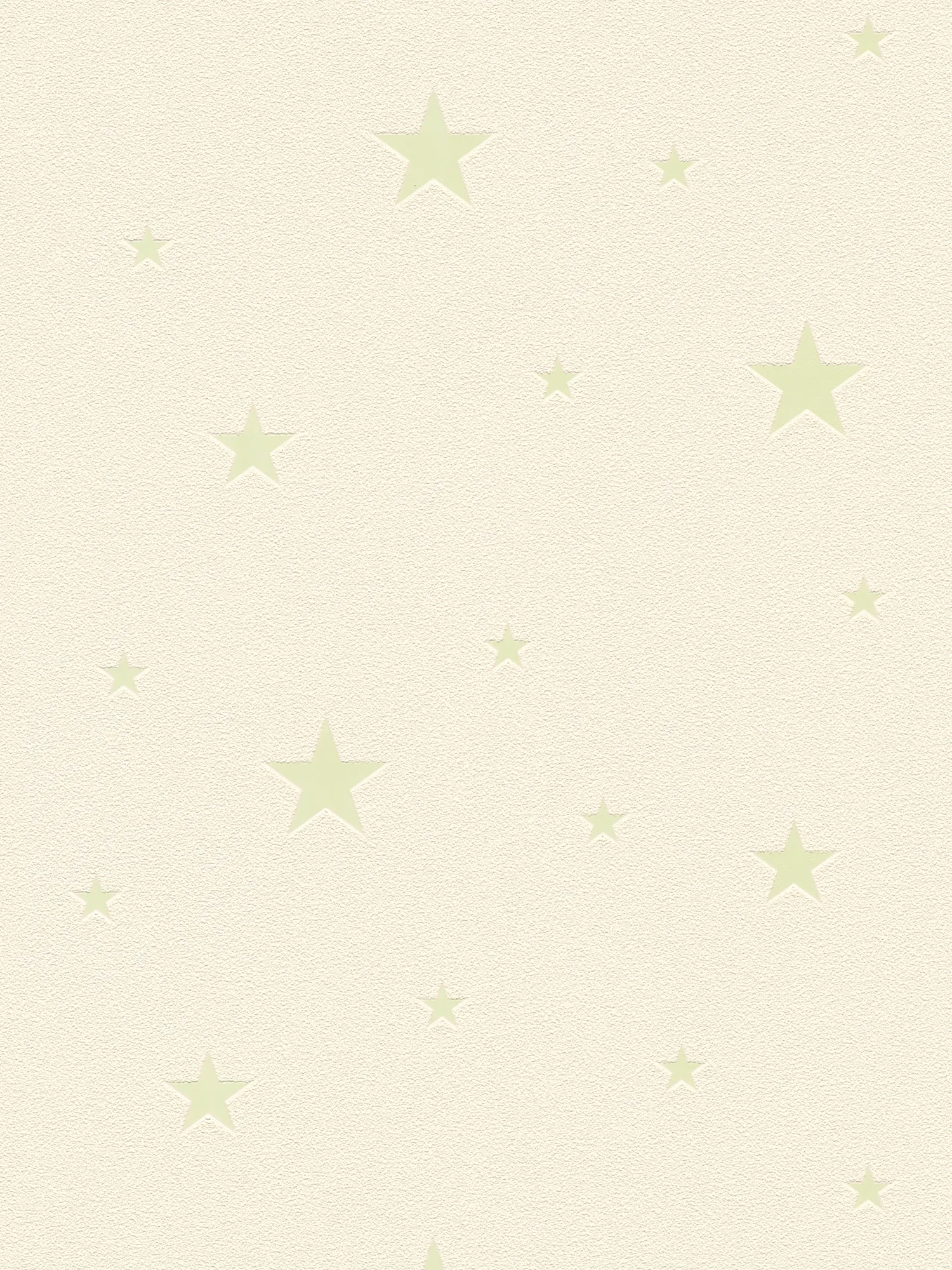 Papier peint lumineux pour chambre d'enfant avec étoiles phosphorescentes - Blanc