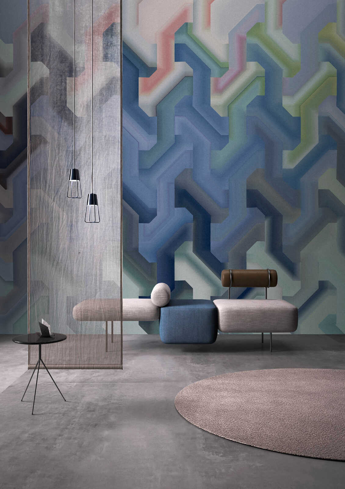 Innenarchitektur, Moderne Kunst, Wohnzimmer, Gemälde, Fußboden