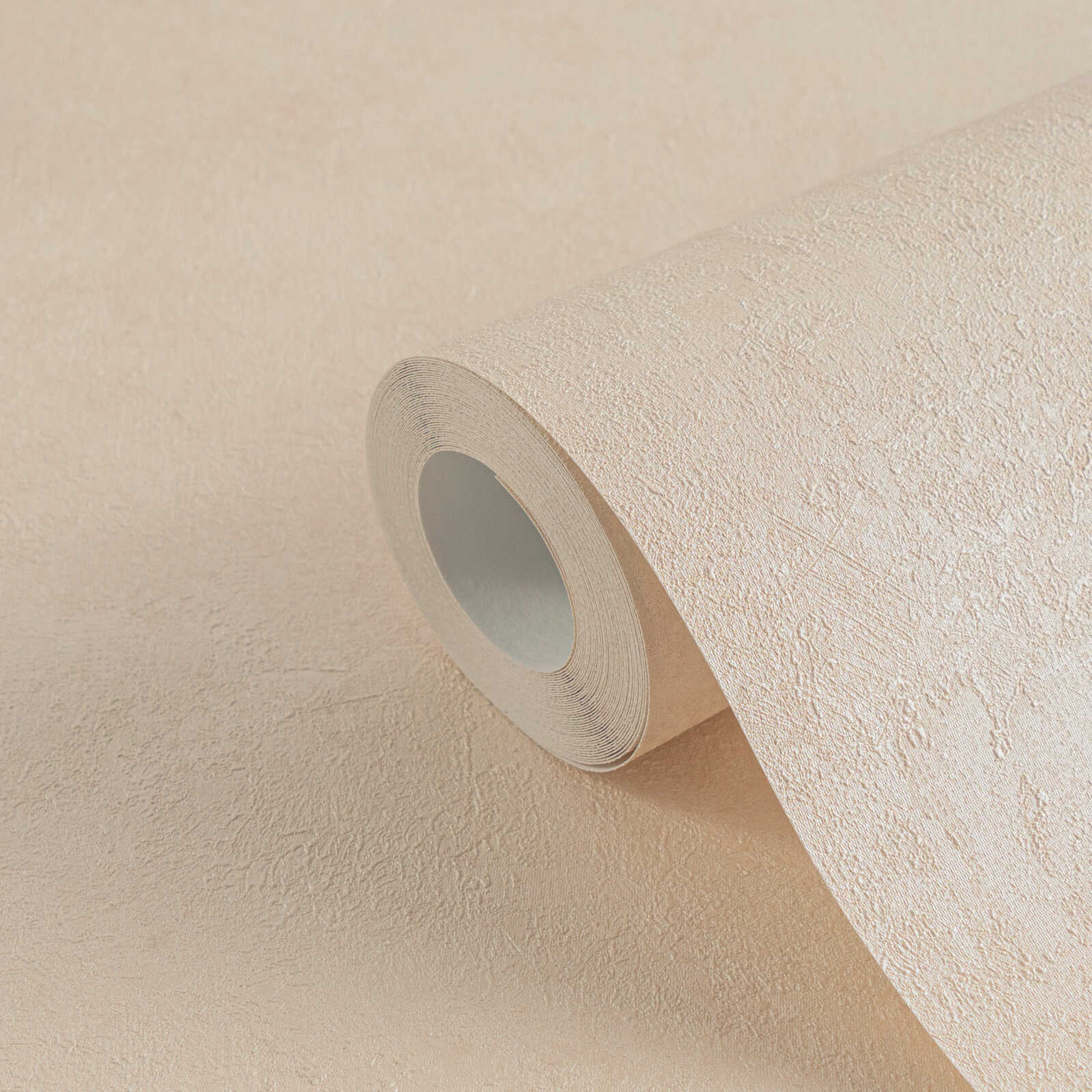         Dunkle und elegante Vliestapete mit wildem Fächermotiv und leichter Struktur – Beige
    