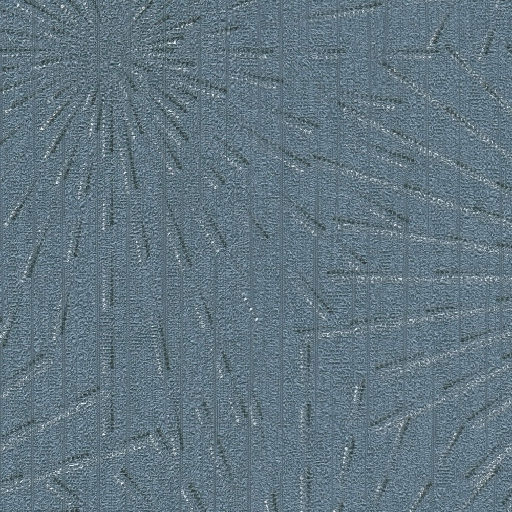             Tapete Retro Design Starburst – Blau, Metallic
        