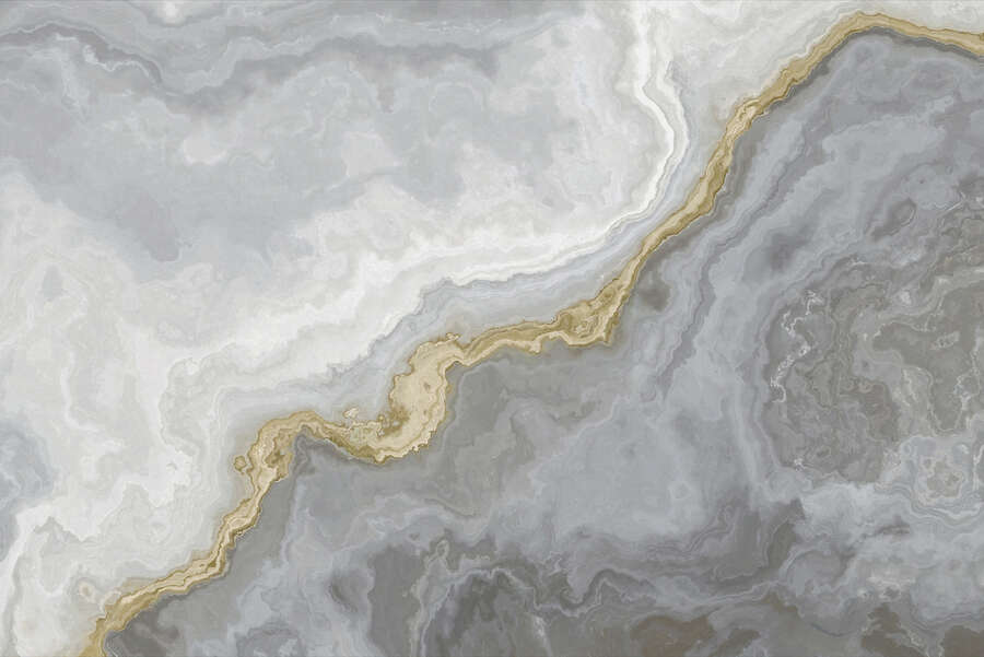             Elegante Marmor-Optik Fototapete mit goldenen Akzenten als Vliestapete mit glatter Oberfläche – Bunt
        