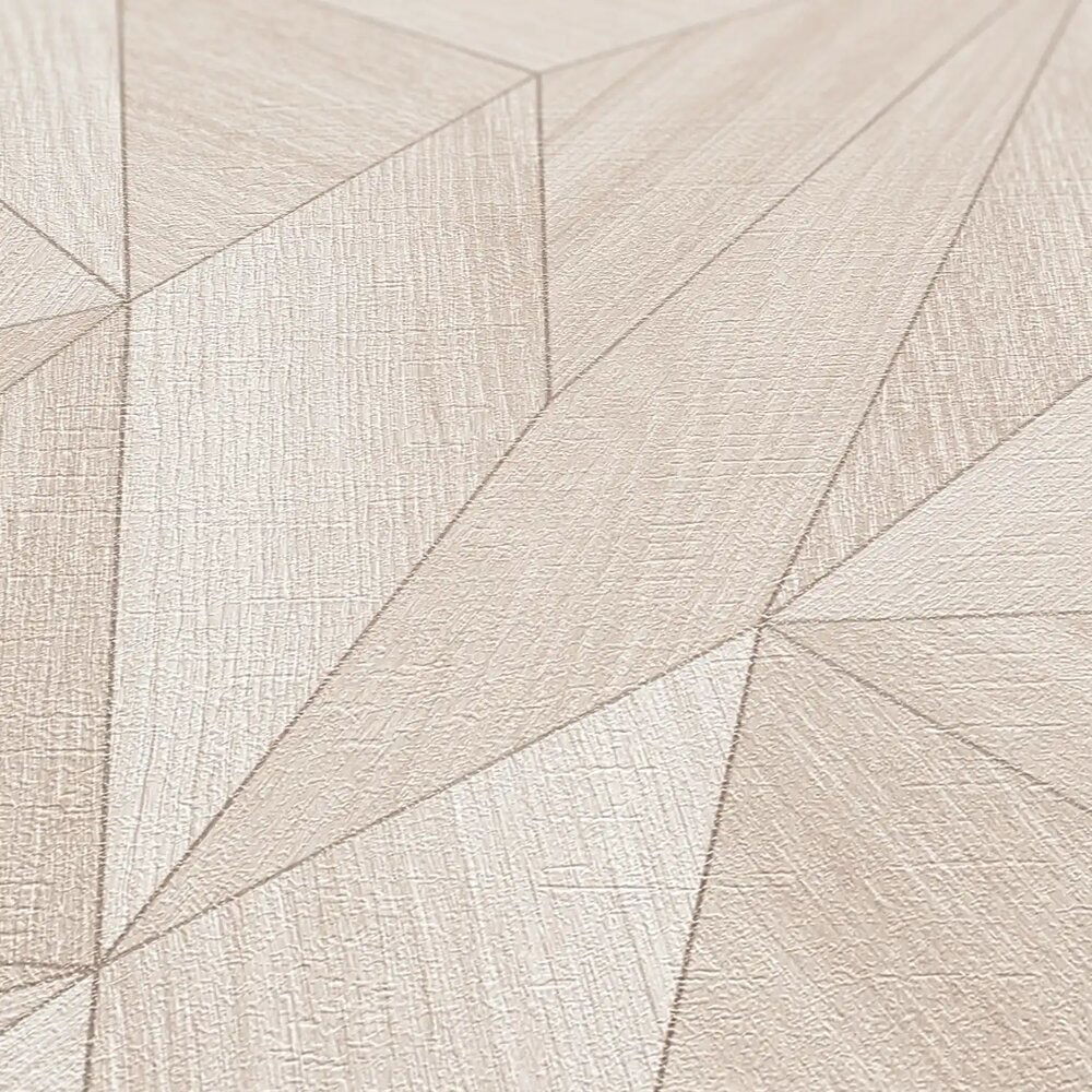             Daniel Hechter Moderne Vliestapete mit geometrischem Muster und silbernen Akzenten – Beige, Creme, Grau
        