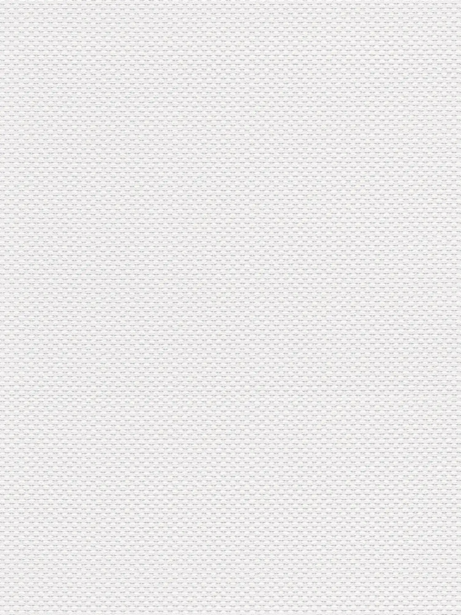         Unifarbene Papiertapete mit Gewebe-Look – Weiß
    