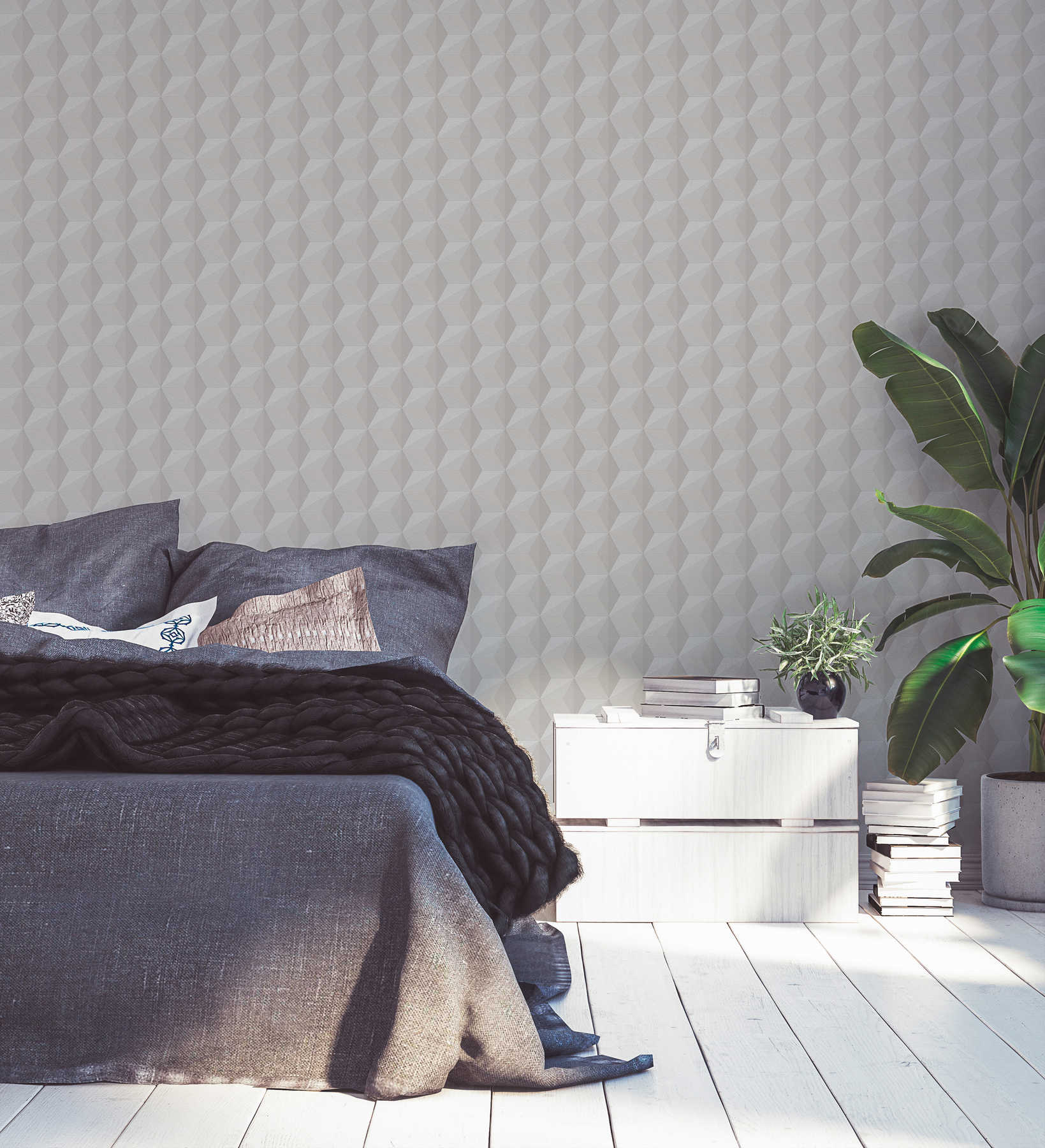 Carta Da Parati Argento Alfabeto Completo 3d Con I Numeri - Foto 12