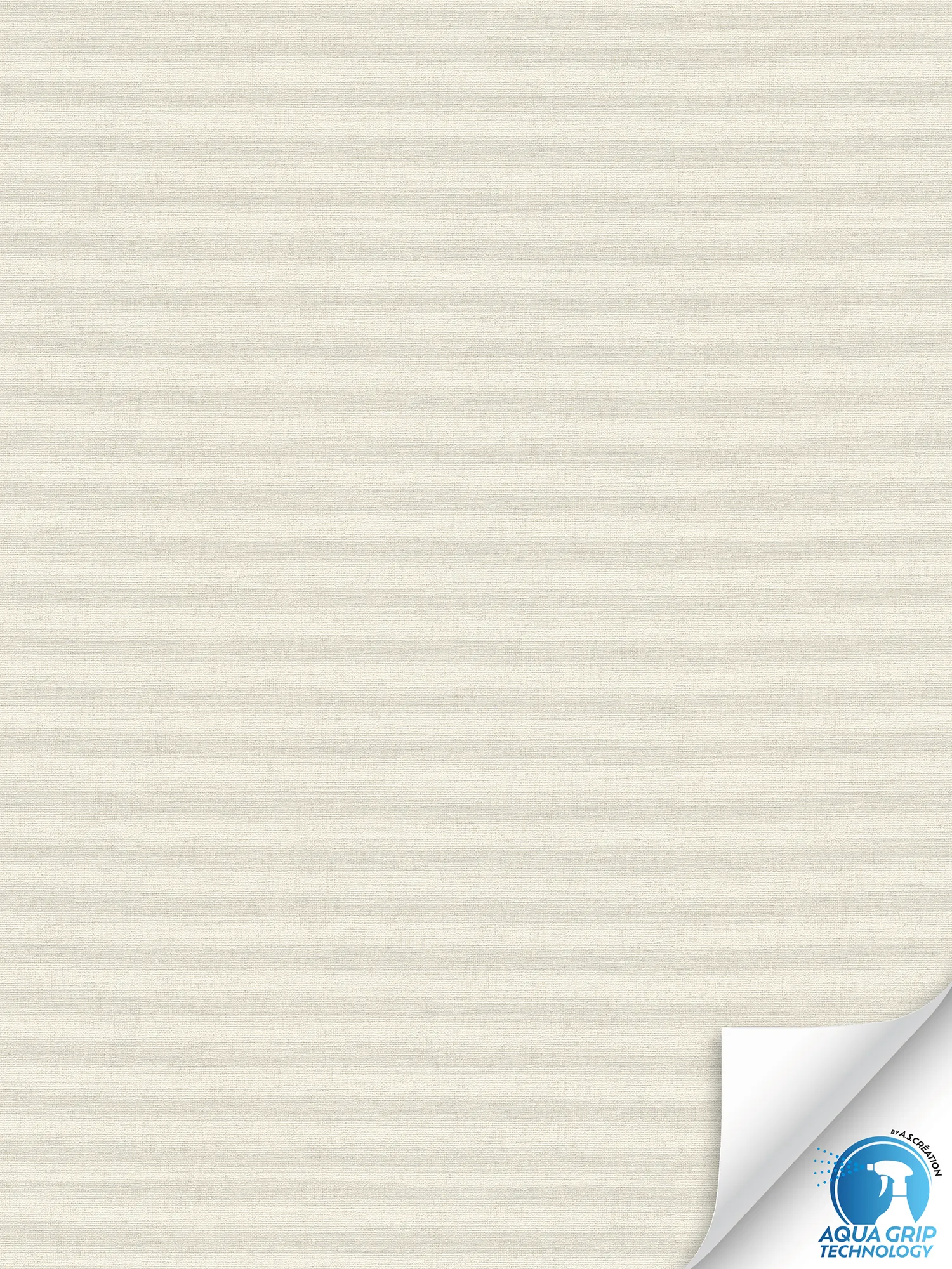 Helle und schlichte Uni-Vliestapete mit feiner Textil-Oberflächenstruktur – Water. Fix. Ready. – Creme