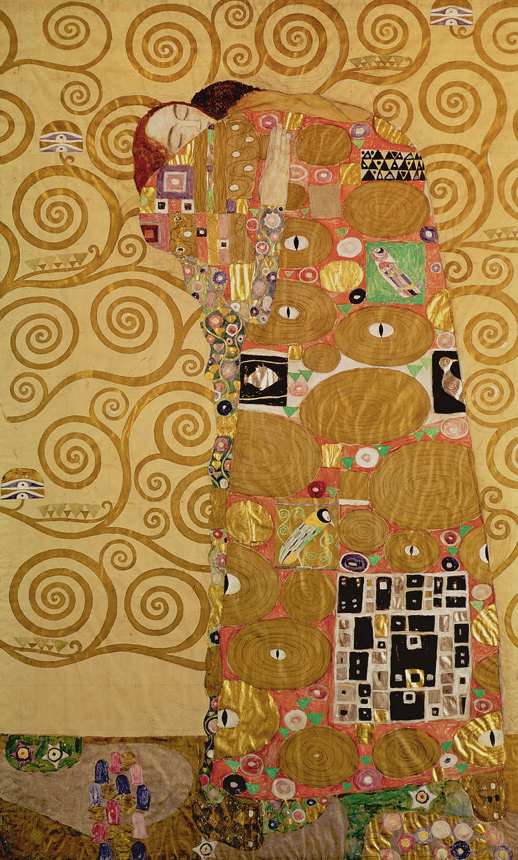 kunstwerk, figuren, patchwork, goldfarben, abstract