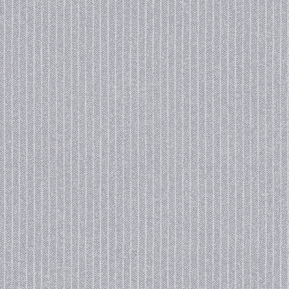             Linierte Tapete schmalen Streifen im Textil-Look – Grau
        