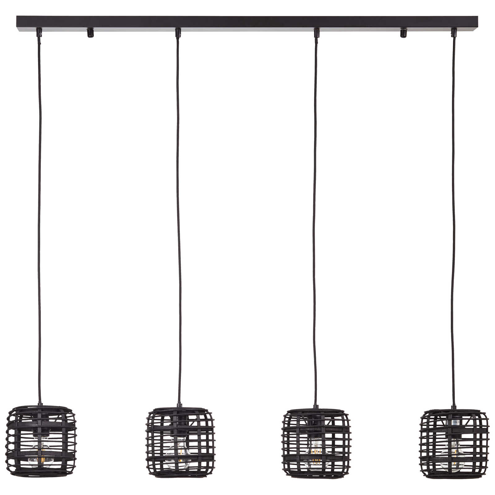             Bamboo pendant light - Elma 6 - Brown
        